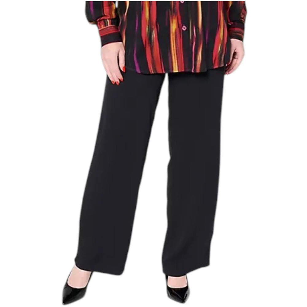 Brandis Dress Out Loud Women's Print or Solid Relaxed Pants Solid Blk - Regular